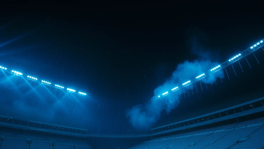 Smoke rolling across empty terraces with plain flags