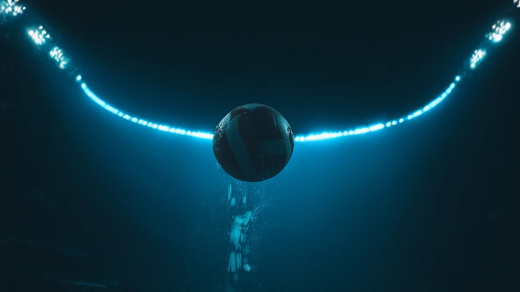 A ball suspended inside a glowing ring of light