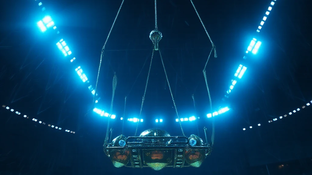 Steel balls of a Newton's cradle mid-swing