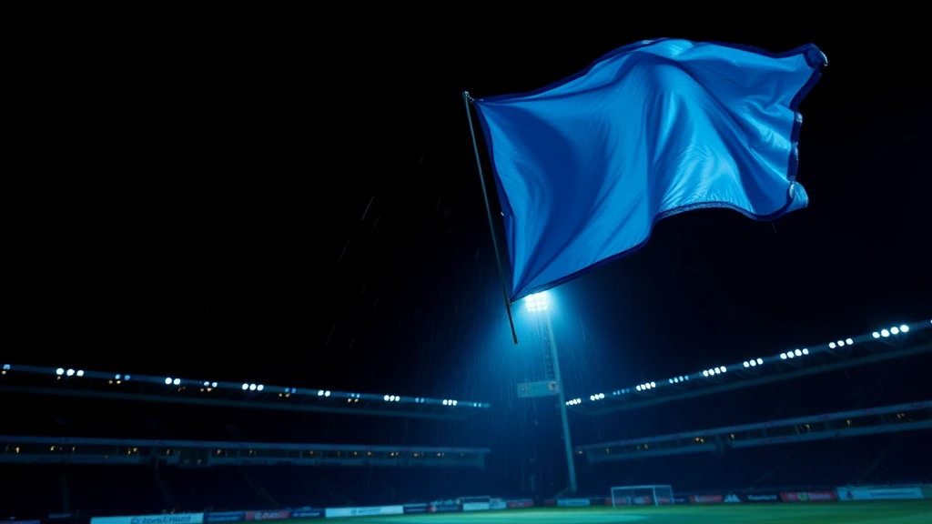 A corner flag whipping in the wind